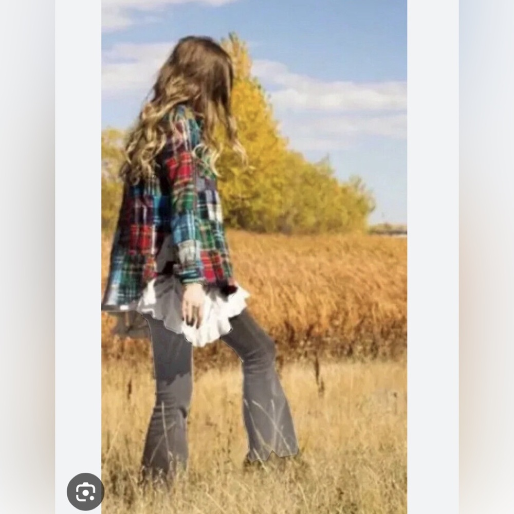 Free People lost in plaid patchwork flannel